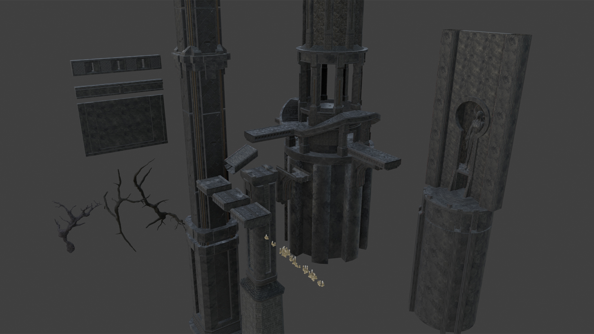 3D environmental assets in blender