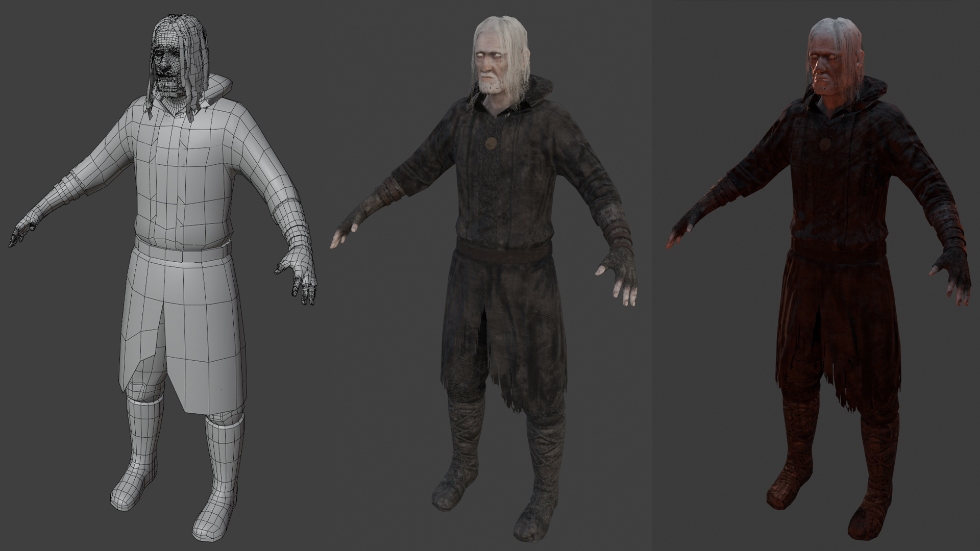 NPC rigged model in blender