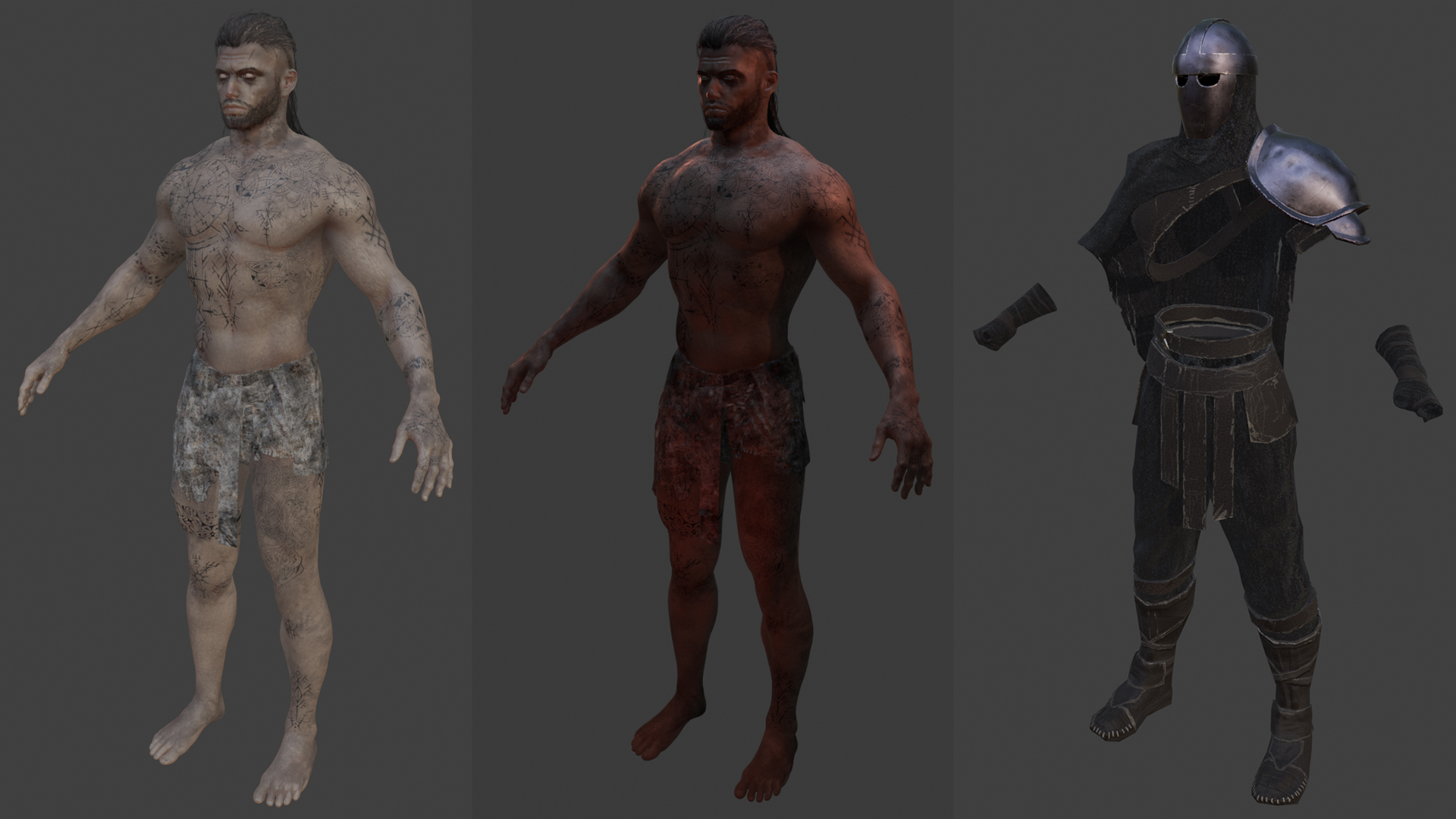 player character model rigged in blender ready for unreal engine 5